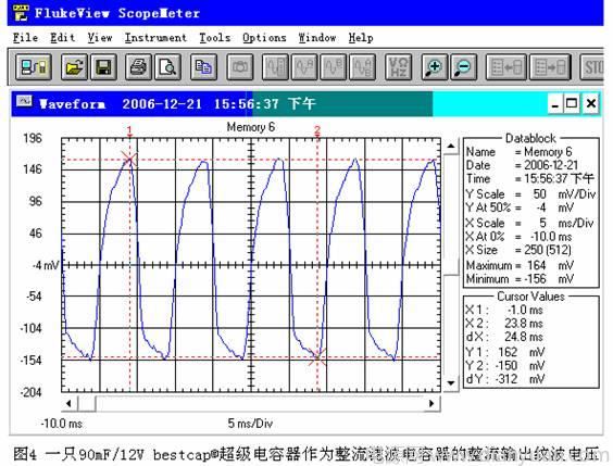 整流濾波中超級電容器的應用