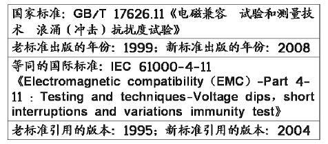 電壓暫降、短時中斷和電壓變化抗擾度試驗