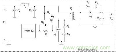 反激開關電源設計中的EMI緩和技術