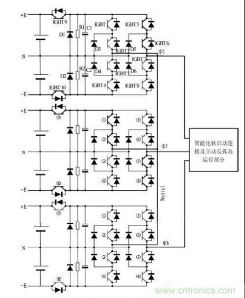 九電平完美無諧波開關網絡拓撲電路