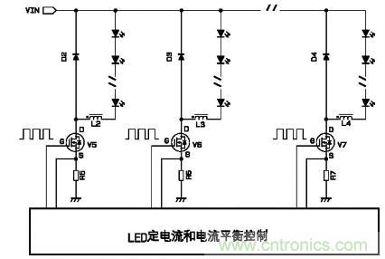 圖2：降壓型LED驅動電路