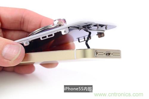 土豪金iPhone 5S拆解：內部結構升級，維修難度增加