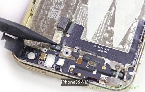 土豪金iPhone 5S拆解：內部結構升級，維修難度增加