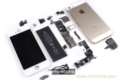 土豪金iPhone 5S拆解：內部結構升級，維修難度增加