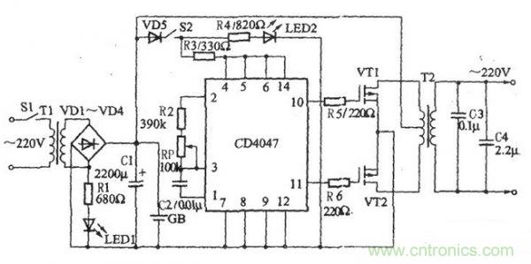 推薦：一款簡單的逆變電源電路設計方案