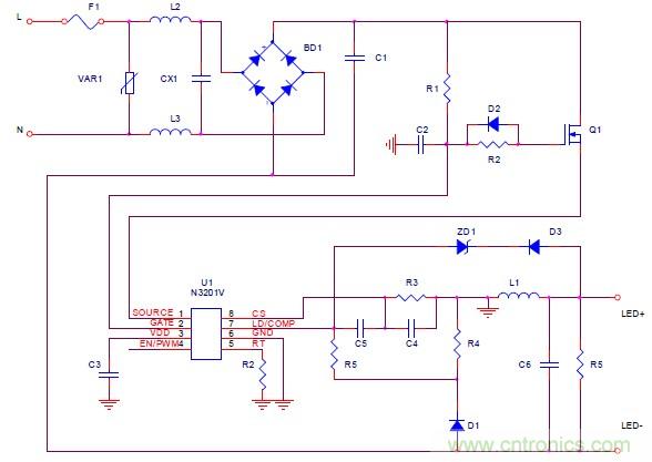 可調(diào)光PFC LED專為驅(qū)動器LED燈泡及燈管設(shè)計