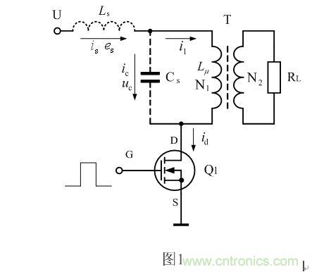 單激式開關電源的基本原理圖