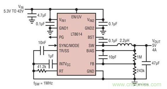  LT8614 Silent Switcher 穩壓器