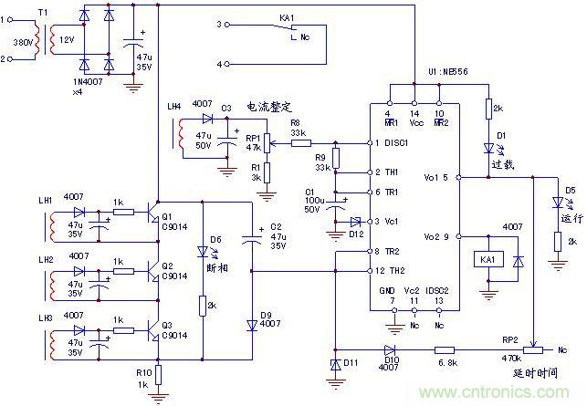 經典的電動機保護器電路分析實例