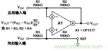 三運放組成的儀表放大器原理分析