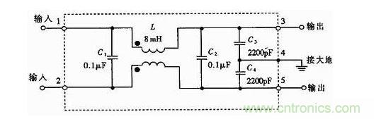 一款電磁干擾濾波器原理電路設(shè)計(jì)