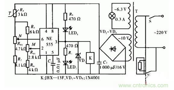 一款溫度區間控制電路設計