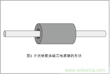 引線型鐵氧體磁珠電感器的外觀示例