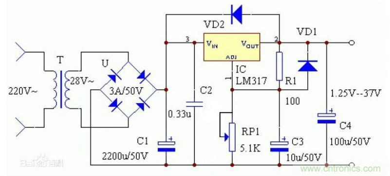 網(wǎng)友分享：DIY一個LM317 可調(diào)穩(wěn)壓電源