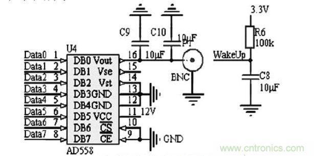 數模轉換部分電路原理圖