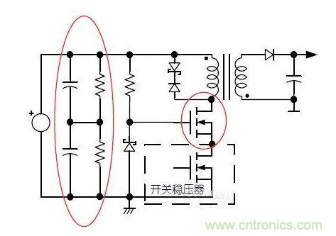 MOSFET與開關穩壓器采用共源共柵配置的高壓輸入開關電源