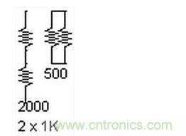 兩個電阻，兩種組合。這個很簡單。