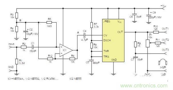 基于555定時器的D類耳機驅動器可作為理想的實用放大器