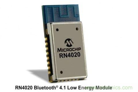 Microchip公司的RN4020模塊集成了包括天線在內(nèi)完整的低功耗藍(lán)牙射頻電路。RN4020采用密封的10mm x17mm x 2mm封裝，內(nèi)置有板載陶瓷天線、2.4GHz的低功耗藍(lán)牙收發(fā)器、帶完整的嵌入式低功耗藍(lán)牙協(xié)議棧的微控制器以及UART和USB接口。