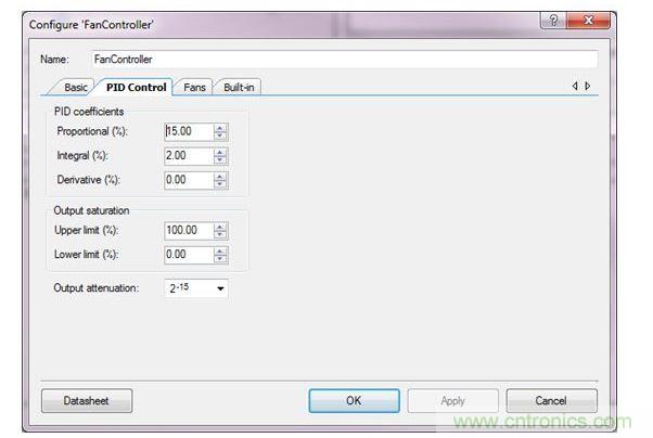 用于PSoC 3、PSoC 4與PSoC 5設計的PSoC Creator風扇控制器設計向導