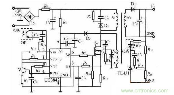 改進(jìn)的UC3842應(yīng)用電路