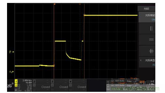 一款開關電源的上電輸出波形