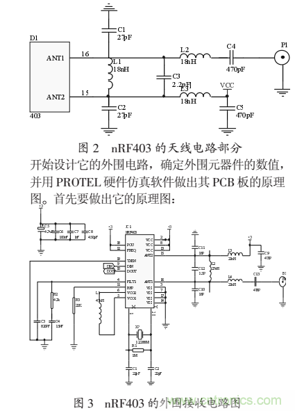 基于NRF403的無線傳感器網絡數據接收電路設計