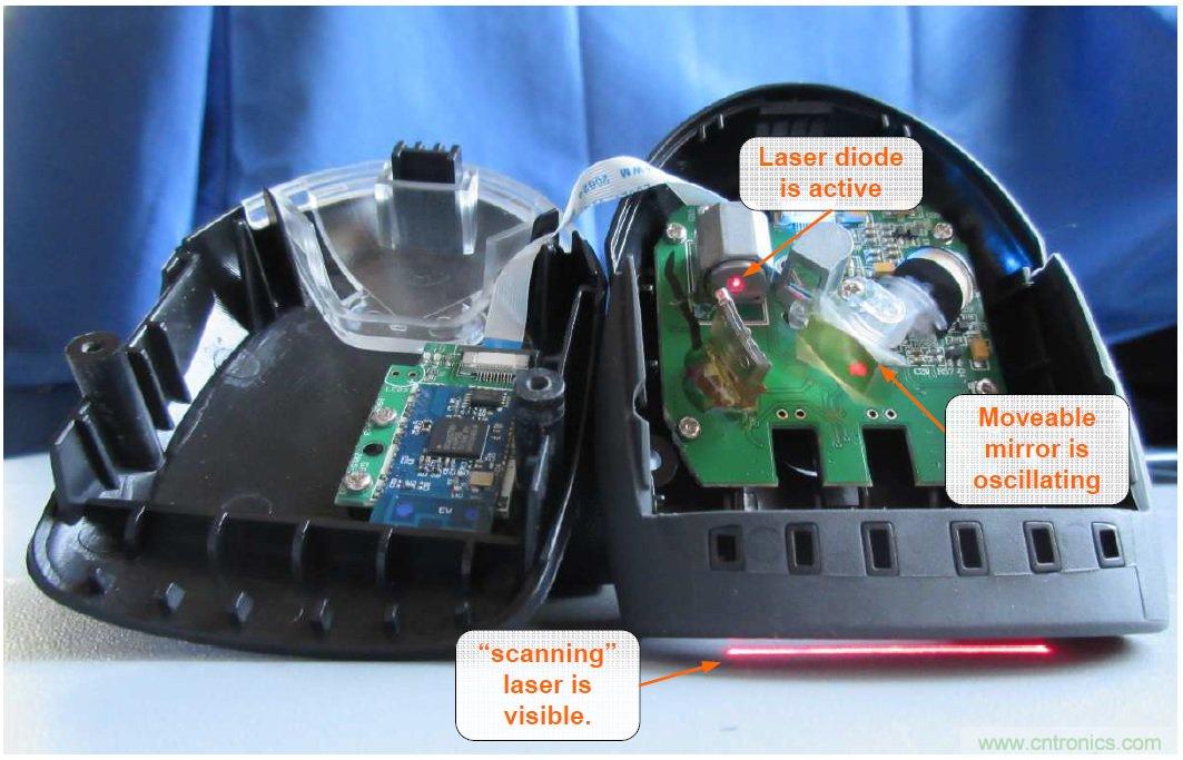 拆解45美元的藍牙無線條碼掃描槍，發現里面鏡中有鏡