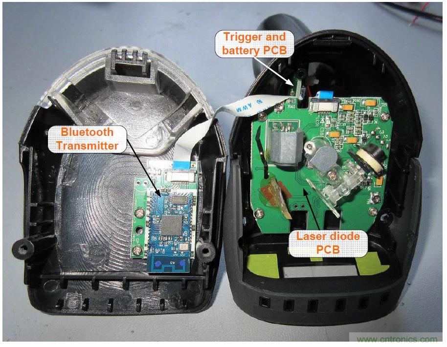 拆解45美元的藍牙無線條碼掃描槍，發現里面鏡中有鏡