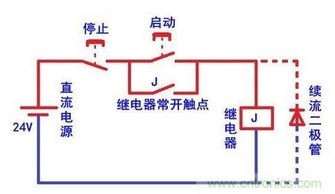 繼電器為何要并聯二極管