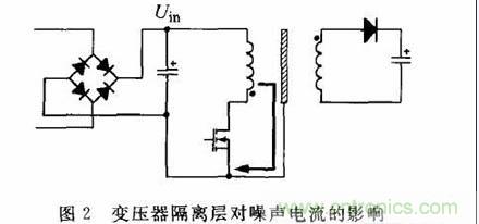 變壓器的噪聲活躍節點相位干燥繞法抑制EMI