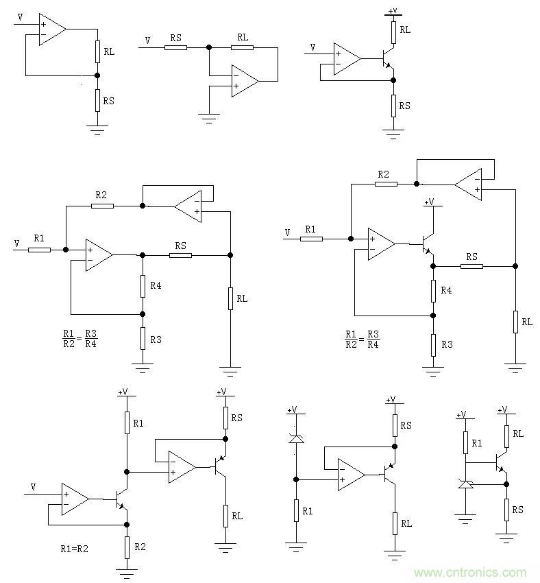 三極管和運放構成的幾種恒流源電路分析