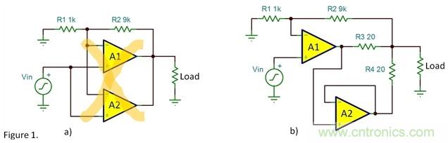 并聯運放以獲取雙倍輸出電流是可行的嗎？