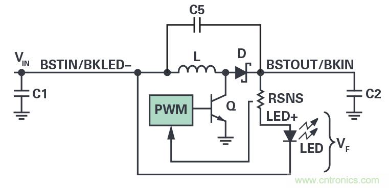 多功能LED驅動器可使用高于或低于LED燈串電平的輸入電壓