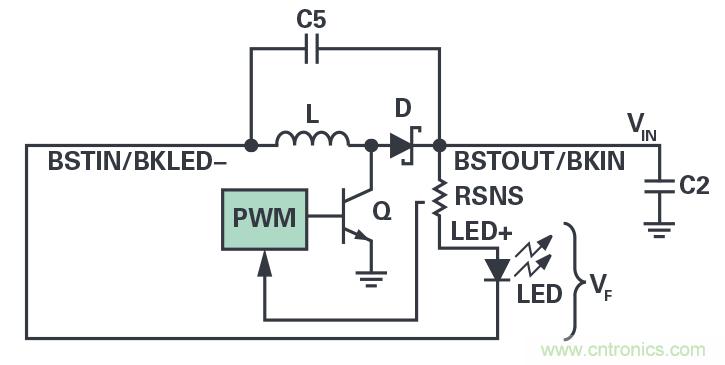 多功能LED驅動器可使用高于或低于LED燈串電平的輸入電壓