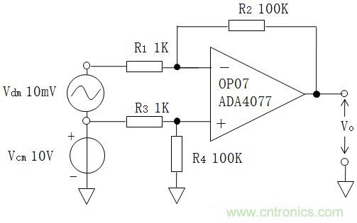 放大器共模抑制比（CMRR）參數評估與電路共模抑制能力實例分析