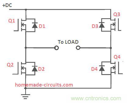 使用MOSFET內的二極管為逆變器中的電池充電