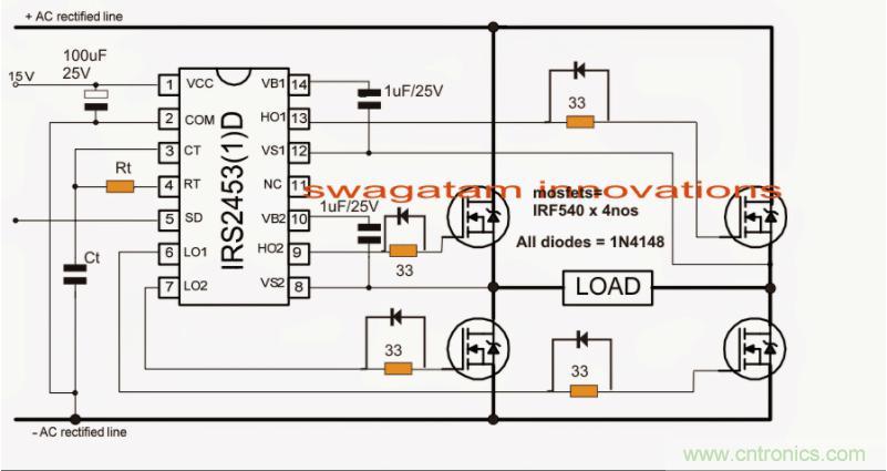 使用MOSFET內的二極管為逆變器中的電池充電