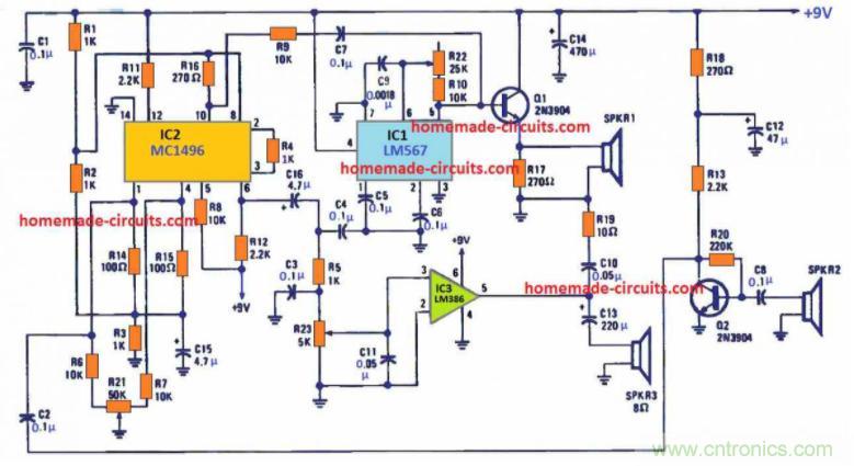 如何使用多普勒效應的運動檢測器電路