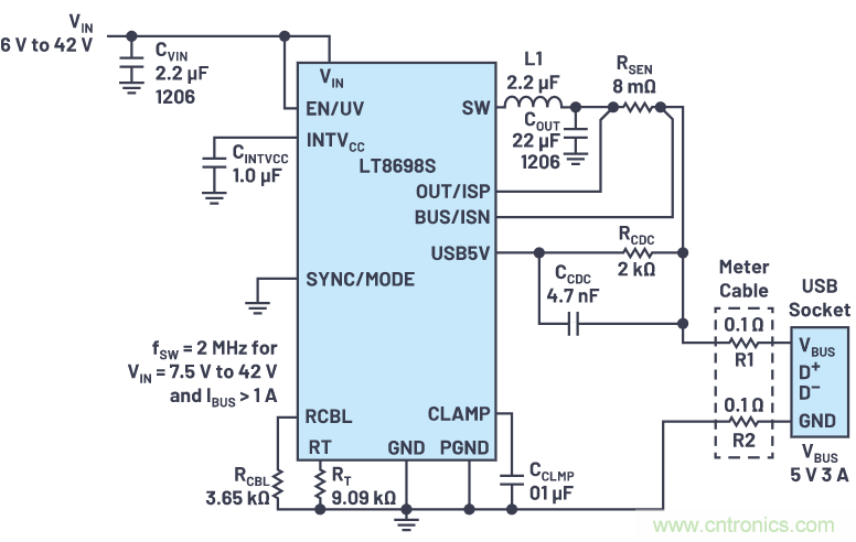 汽車USB 2.0和5 V Type-C解決方案提供充電和穩健的數據線保護