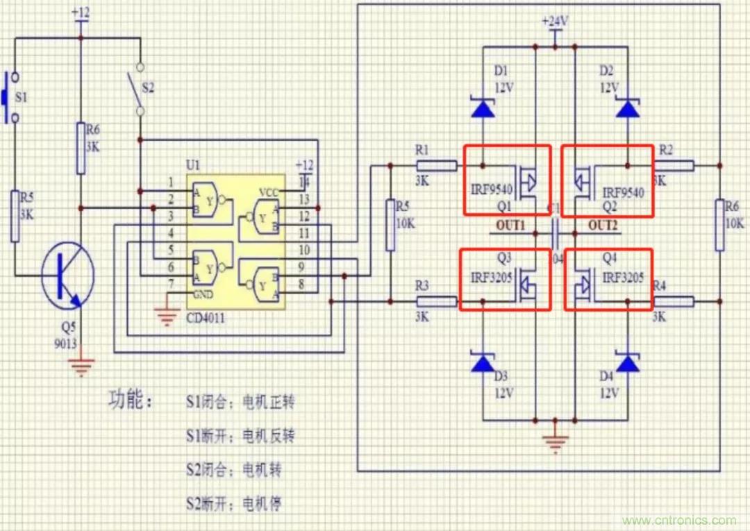 用H橋驅動直流電機的效率計算方法