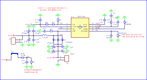 HT7180 3.7V升12V/2A內置MOS大電流升壓IC解決方案