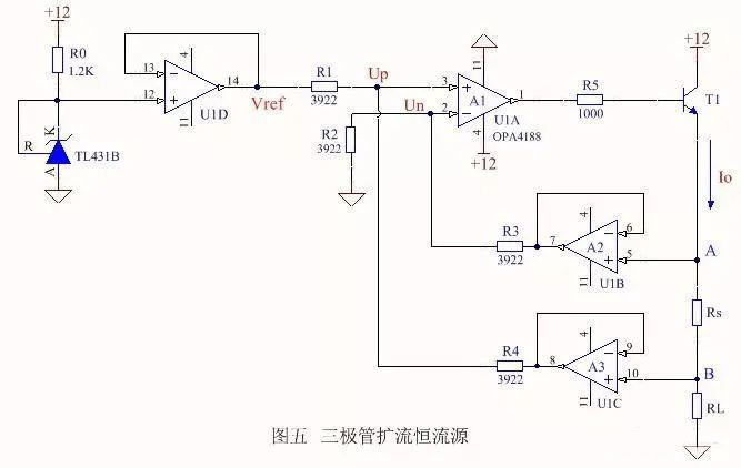 由運放和電壓調節器構成的恒流源電路