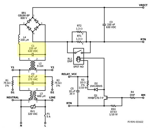 補償 EMI 濾波器 X 電容對有源 PFC 功率因數的影響