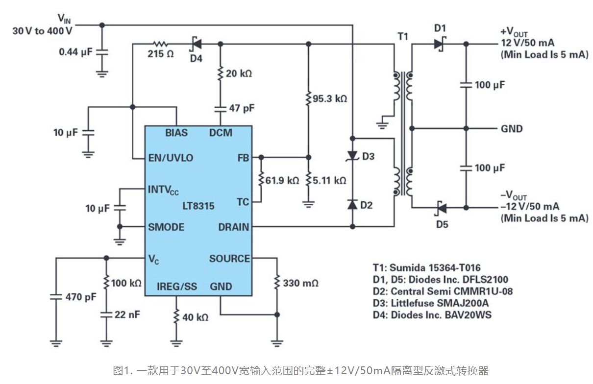 單個IC也能構建緊湊、高效的雙極性穩壓器