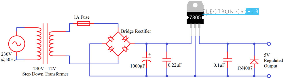 了解7805 IC電壓調節器