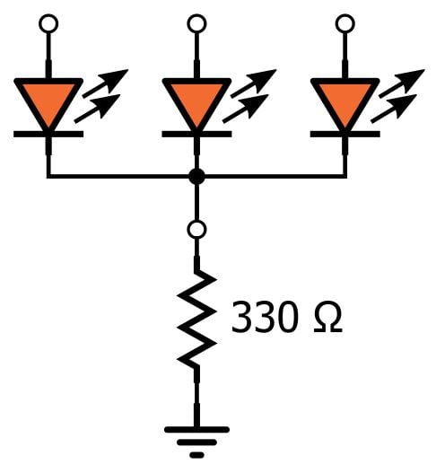 LED 陣列：一個電阻器還是多個？