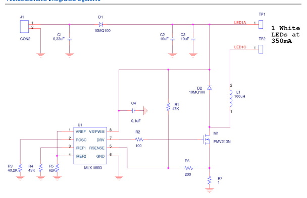 工作頻率為 300 kHz 的汽車 LED 驅(qū)動器