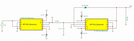 基于MPY634的有效值電路設計